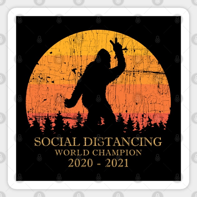 Social Distancing World Champion 2020 - 2021 🥇 ✅ Sticker by Sachpica